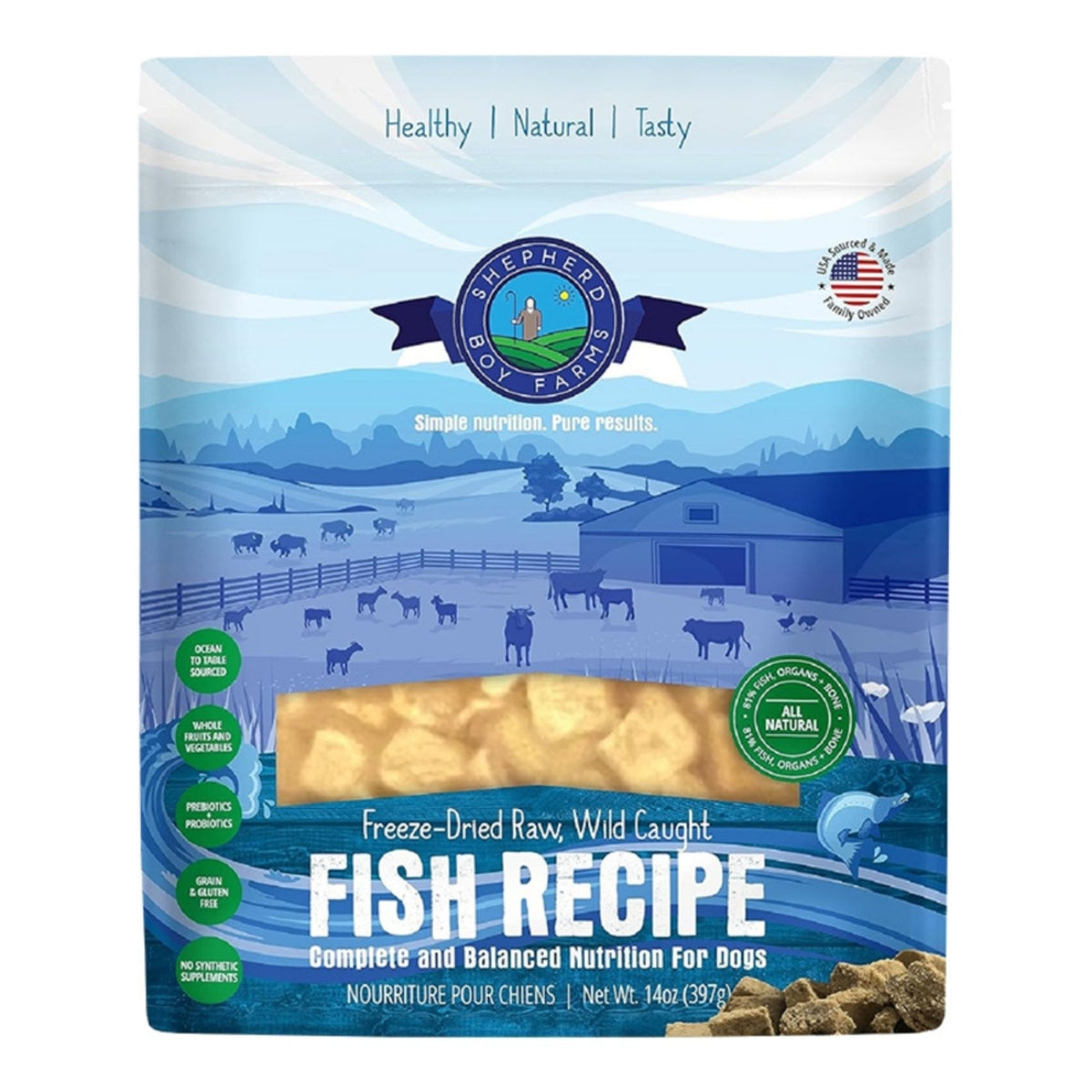 Shepherd Boy Farms Dog Freeze-Dried Fish Medley 14oz.