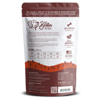 Beg & Barker Pork Heart Chips Dog Treats 1ea/8 oz