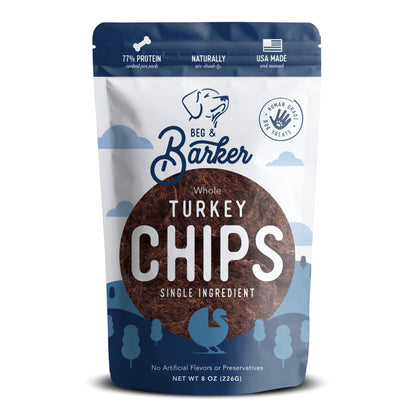 Beg & Barker Whole Turkey Chips Dog Treats 8oz