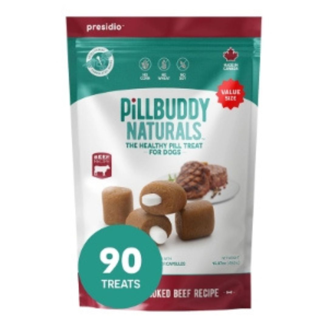 Presidio Dog Pill Buddy Natural Beef 90 Count