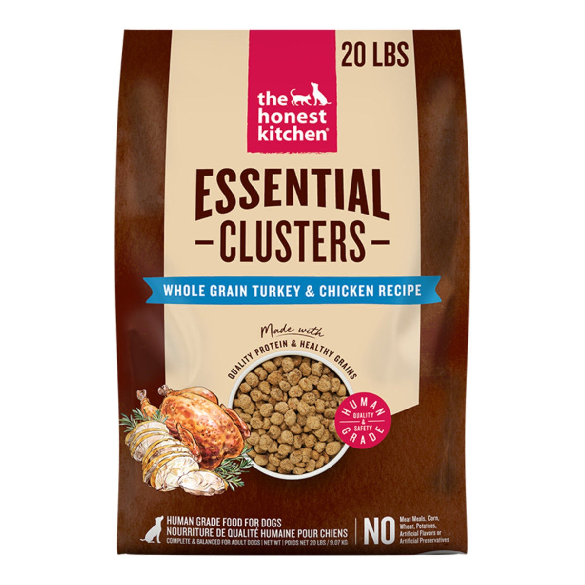 The Honest Kitchen Dog Essential Clusters Turkey, Chicken & Oat 5lbs.