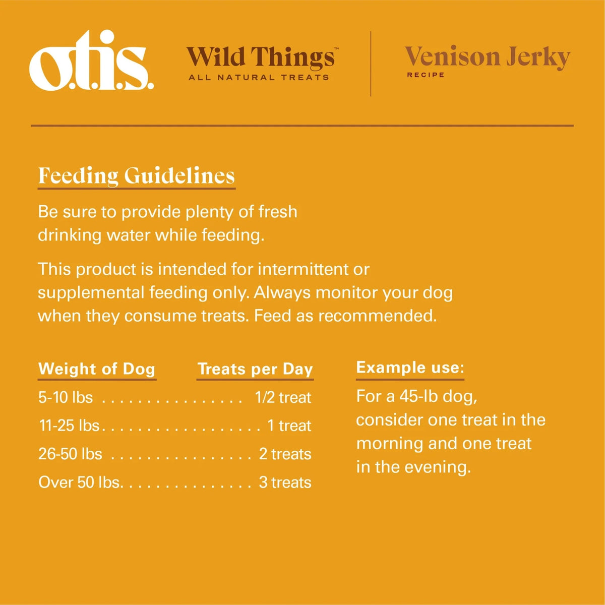 Otis Dog Wild Things Venison Jerky 4oz.