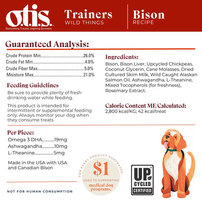 Otis Dog Wild Things Trainers Bison 4oz.