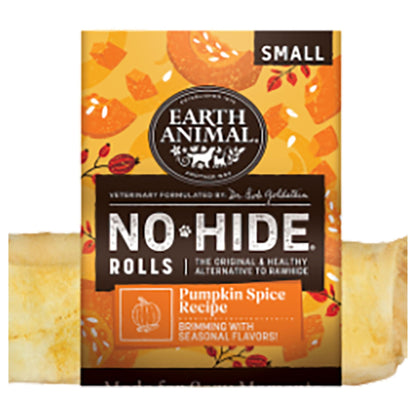 Earth Animal Dog No - Hide Seasonal Collection Pumpkin Spice Rolls Small - 20 Count