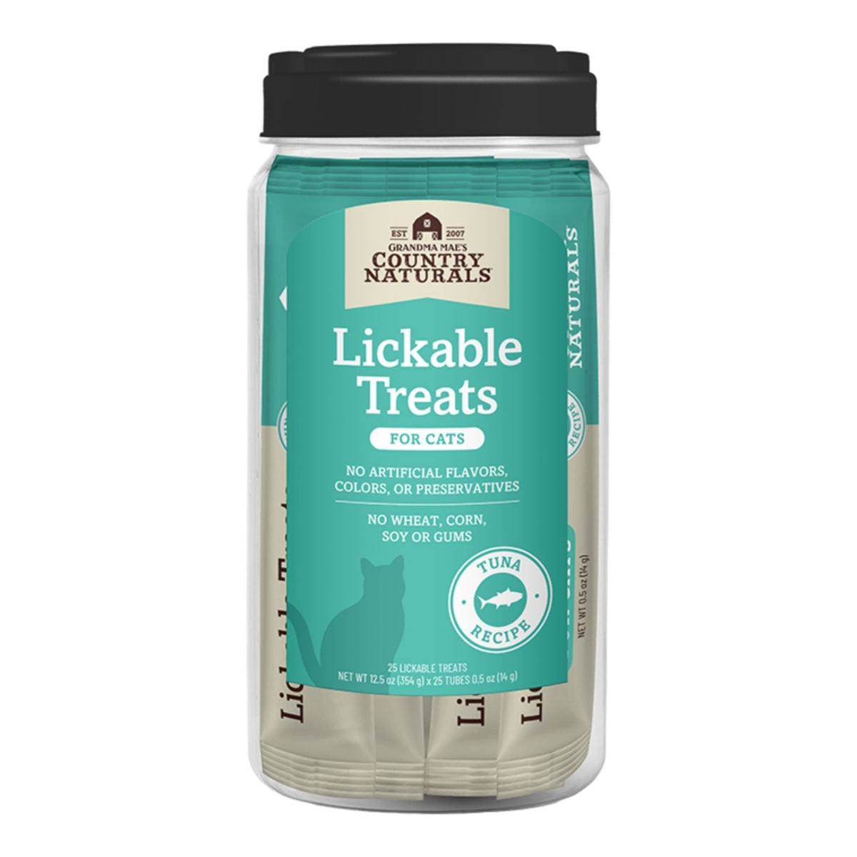 Grandma Mae's Country Naturals Cat Lickable Treats Tuna - 25 Count Jar