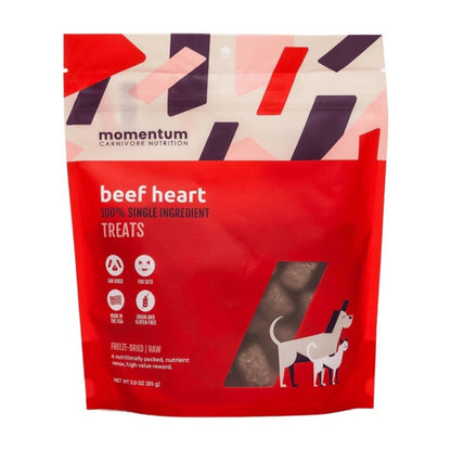 Momentum Carnivore Nutrition Dog 3oz. Beef Hearts