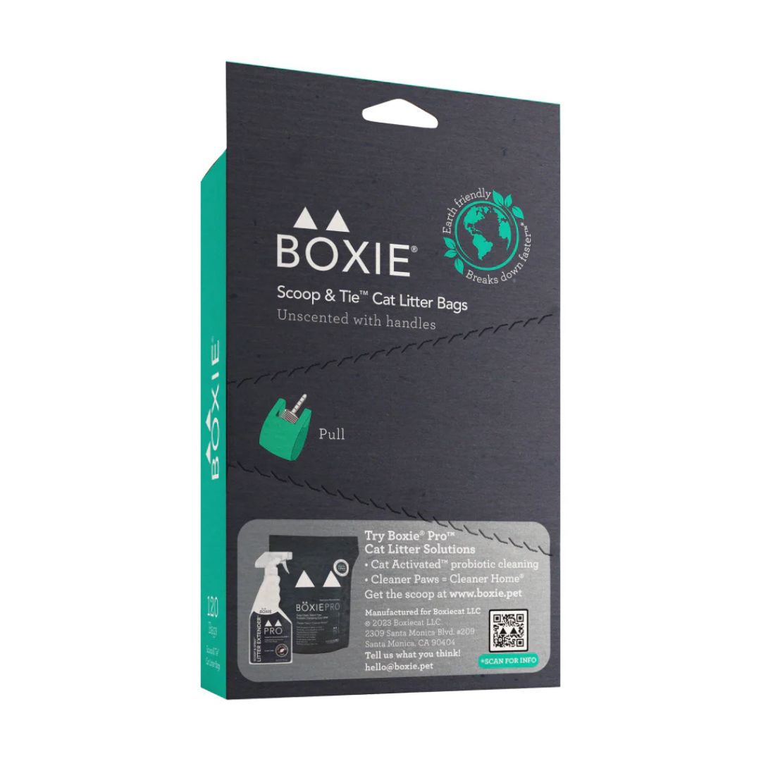 Boxiecat Cat Scoop & Tie Litter Bag - 120 Count