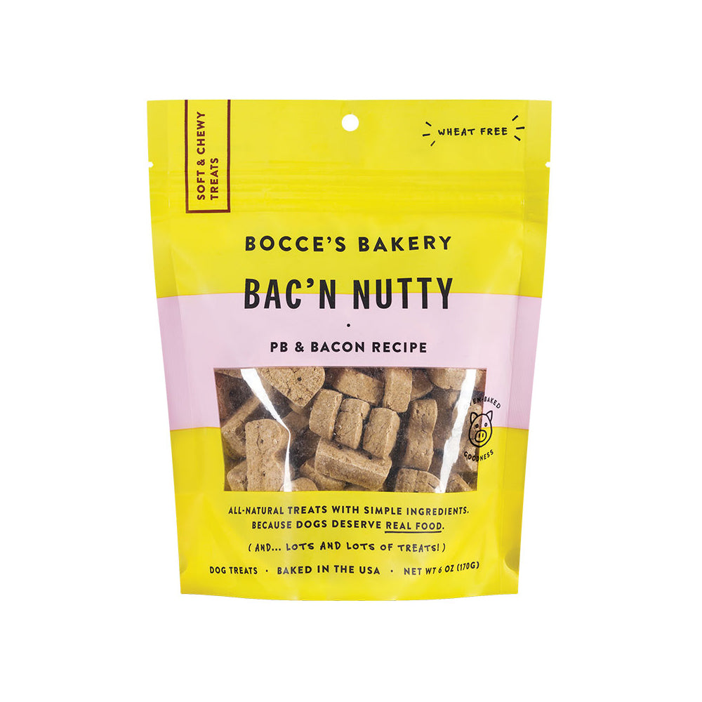 Bocces Bakery Dog Soft and Chewy Bacon Nutty 6Oz Default Title
