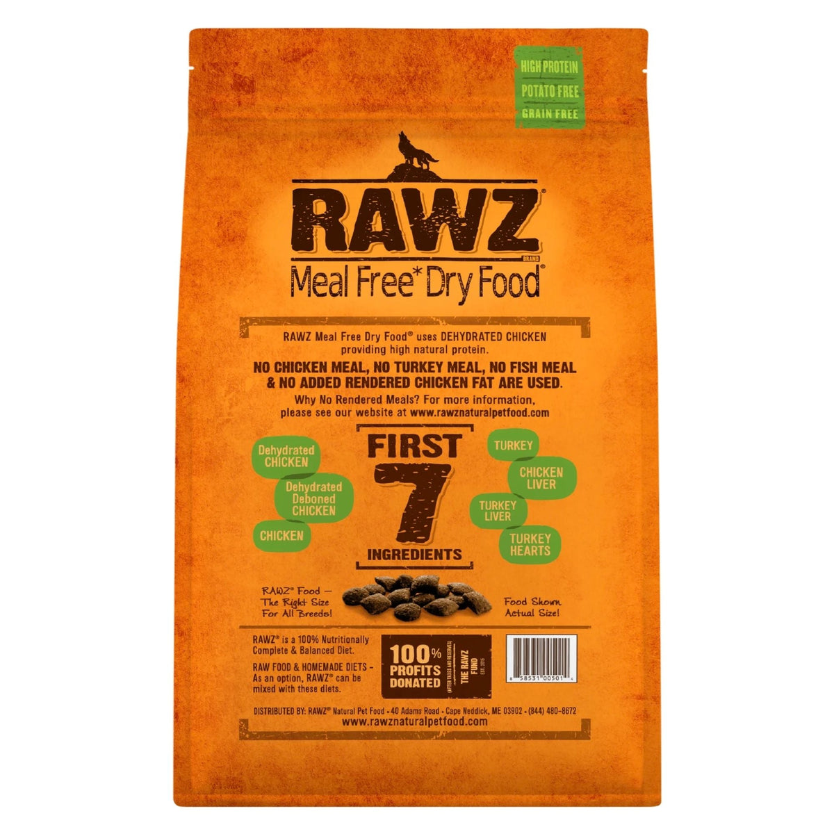 Rawz Dog Chicken Turkey Meal Free 10Lb