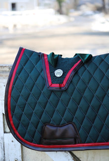 Horse Bonnet | Green- Brown & Red