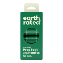 Earth Rated Dog Unscented Poop Bags With Handles Refill Rolls - 120 Count
