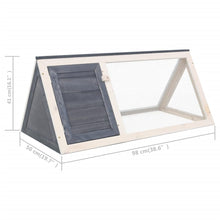 vidaXL Rabbit Hutch Bunny Cage EnclosureIndoor and Outdoor Solid Fir Wood
