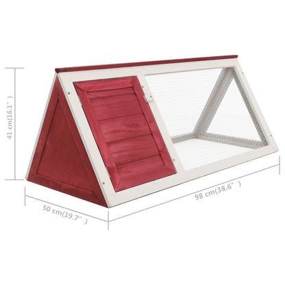 vidaXL Rabbit Hutch Bunny Cage EnclosureIndoor and Outdoor Solid Fir Wood