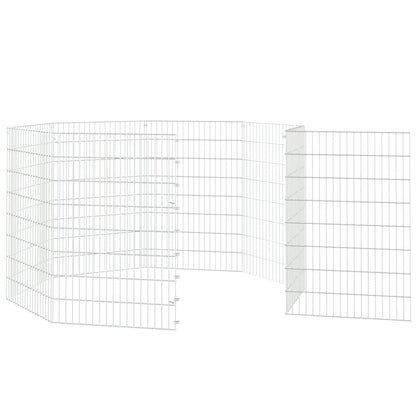 vidaXL Free Range Animal Enclosure 8-Panel 21.3"x31.5" Galvanized Iron