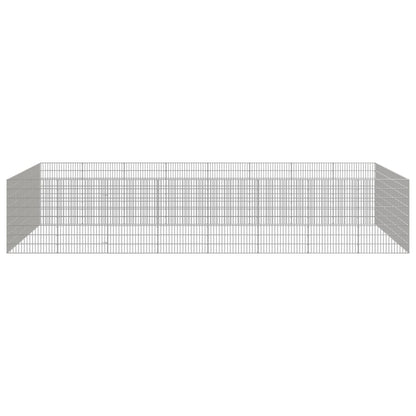 vidaXL Free Range Animal Enclosure 24-Panel 21.3"x31.5" Galvanized Iron