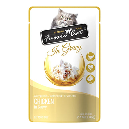 Fussie Cat Premium Chicken in Gravy 2.47oz. Pouch Default Title