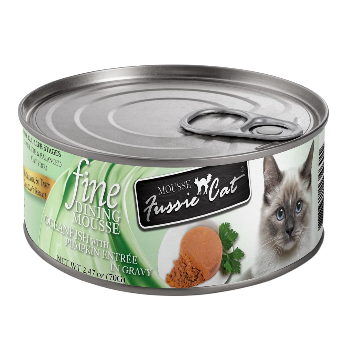 Fussie Cat Fine Dining Mousse Oceanfish with Pumpkin 2.47oz. Default Title