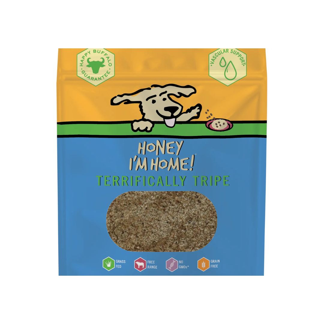 HONEY I'M HOME DOG NATURAL WATER BUFFALO TERRIFICALLY TRIPE FOOD TOPPER