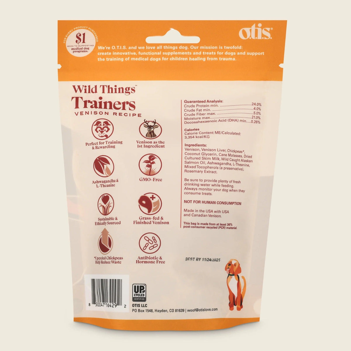 Otis Venison Dog Training Treats (4oz)