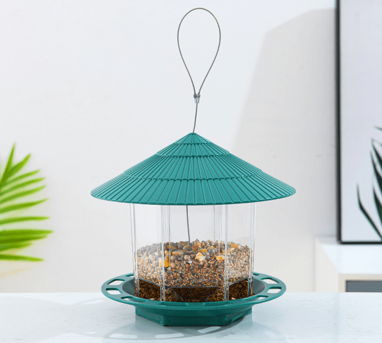Transparent Hanging Bird Feeder For Outdoor Gardens
