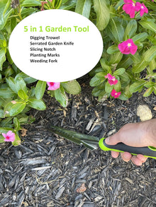 Stainless Steel 5-in-1 Garden Weeder Trowel