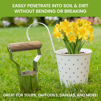 Garden Planting Set - Includes Classic Trowel, Transplanter, Bulb Planter