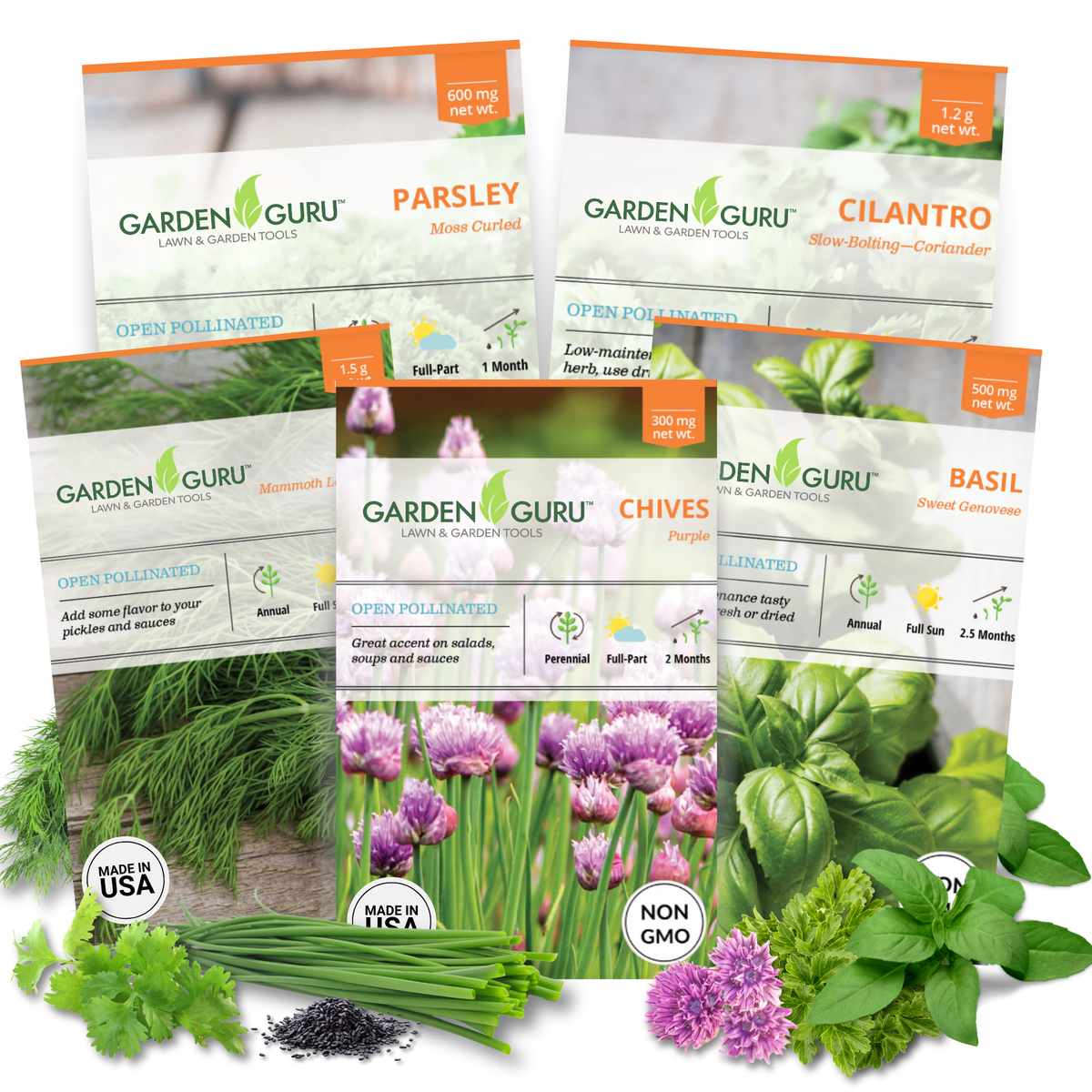 Garden Guru Herb Seed Set - Non-GMO