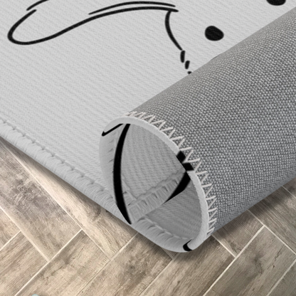 Pet Playpen Floor Mat Rug, Goth Grey