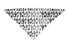 Black and White Cactus Dog Bandana