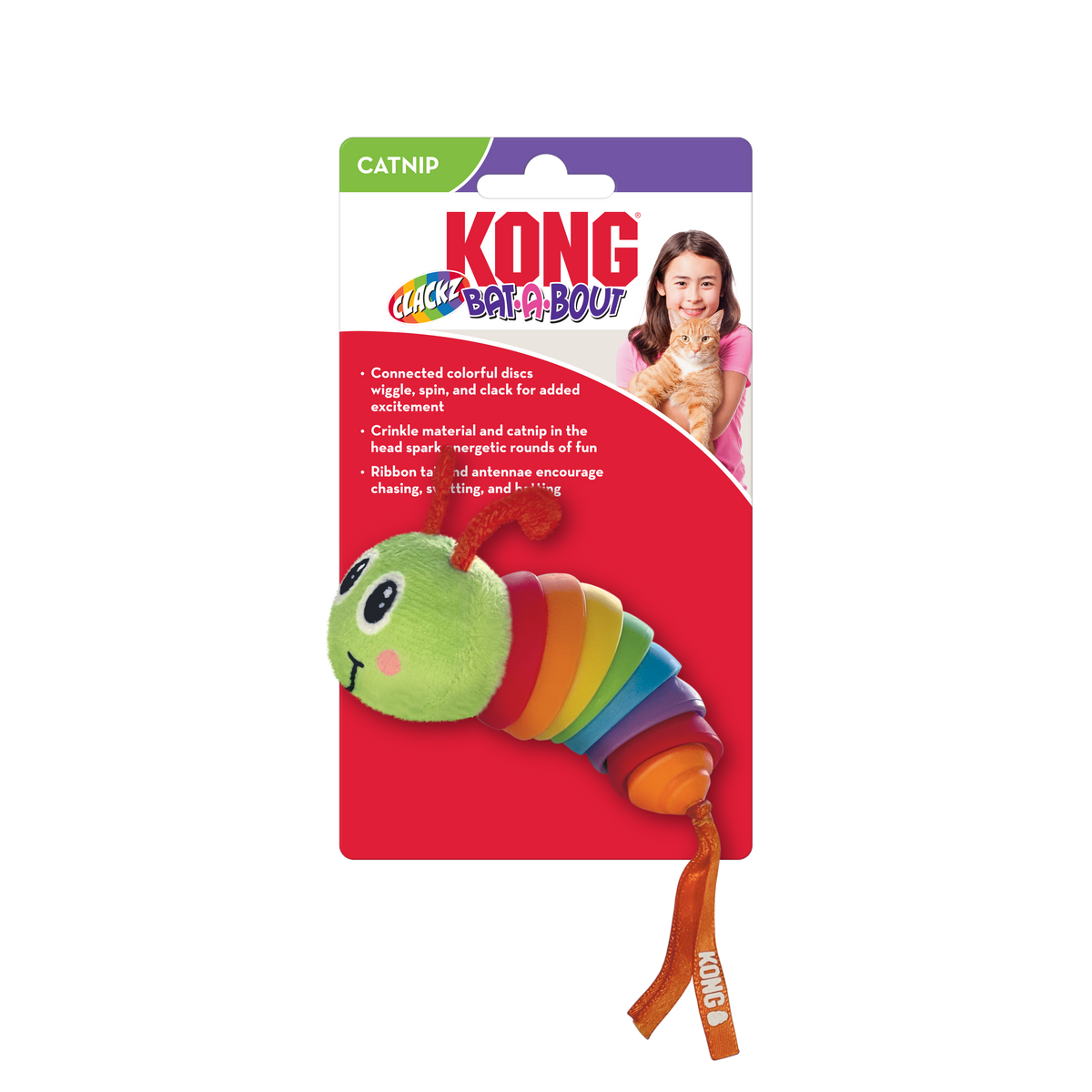 Kong Bat-A-Bout Clackz Caterpillar