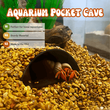 Aquarium or Terrarium Pocket Cave | Minimalist Shelter Cave for Fish, Shrimp, Reptiles, Amphibians, & More!