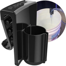 Flipper Bucket Buddy hose retention clip securing hose to bucket