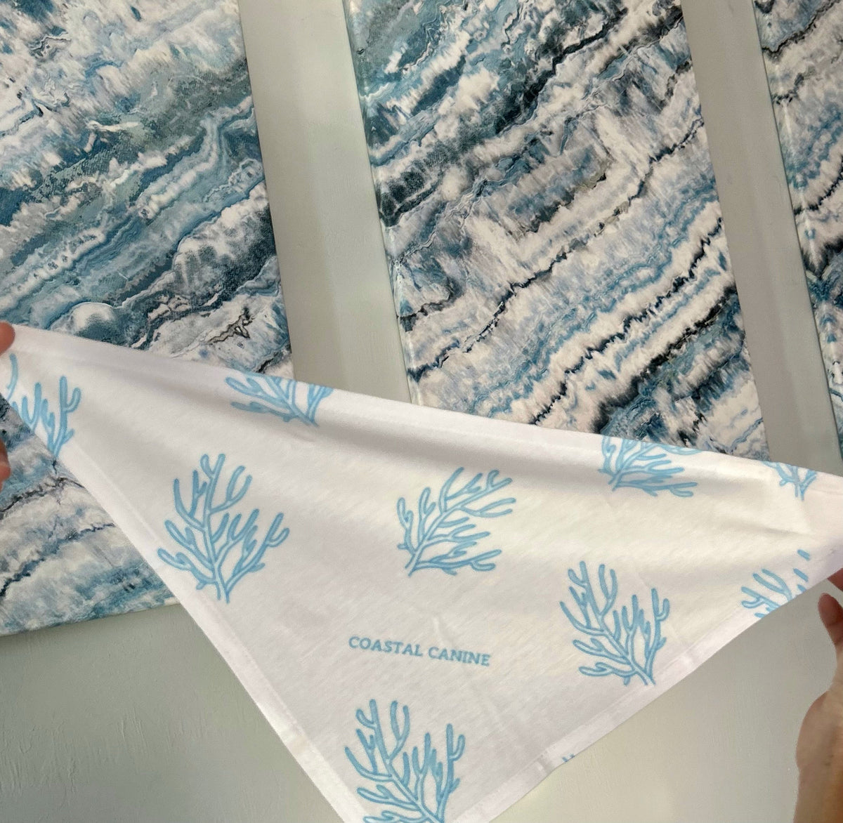 Coral Themed Dog Bandanna