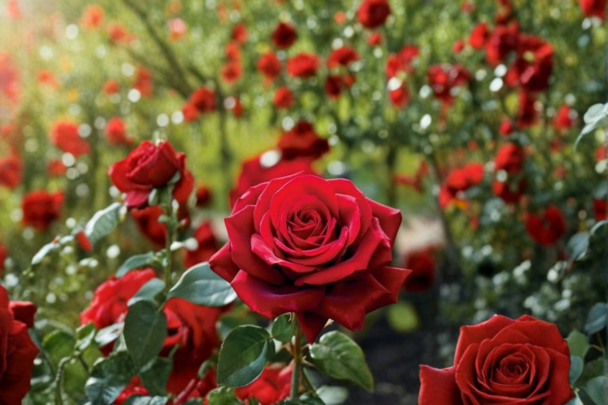 Hybrid Tea Rose Plant 1 Gallon Live Bush Deep Red Flowers Garden Shrub Rosa 'Toro'