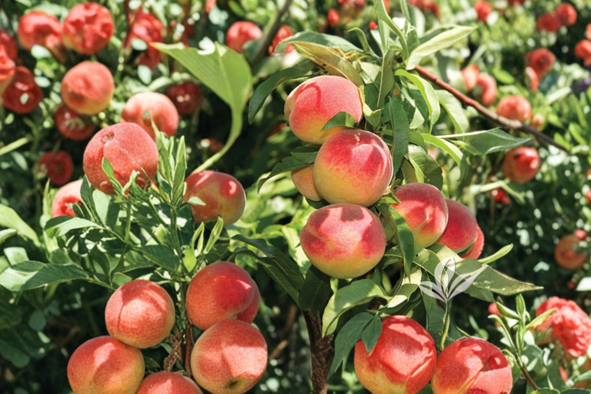 Ruston Red Peach Tree Live Plant 4–6 ft – Sweet Peach Fruit Tree for Home Garden, Outdoor Orchard Tree, Easy to Grow Landscape