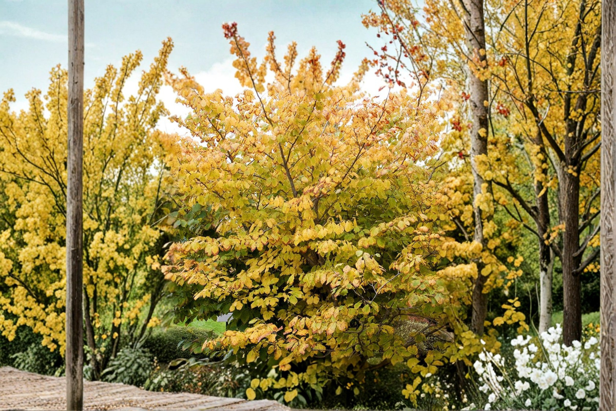 Goldcrest Witch Hazel Live Plant 10 Inch Tall – Hamamelis mollis Shrub Yellow Winter Bloom Garden Plant 1 Year Graft