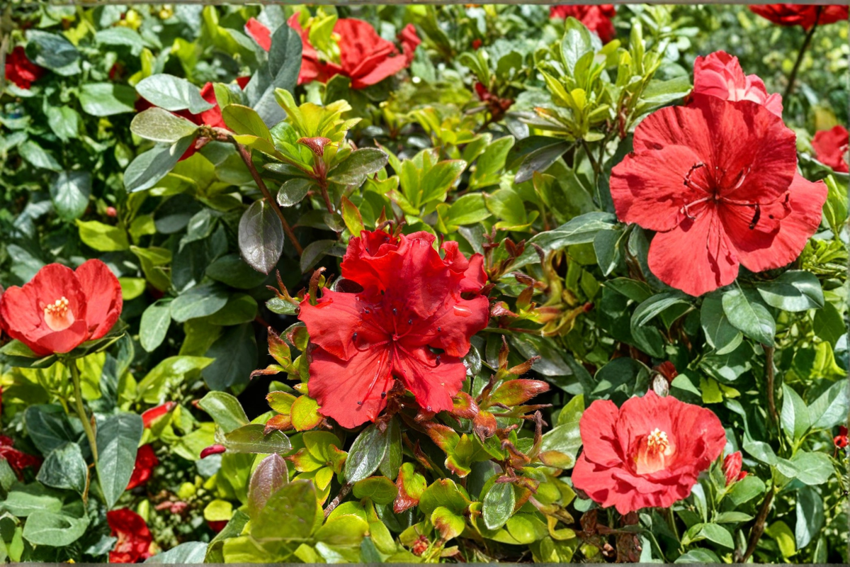 Girard’s Hot Shot Azalea 1 Gallon Live Plant - Red Flower Evergreen Shrub for Shade Gardens Rhododendron