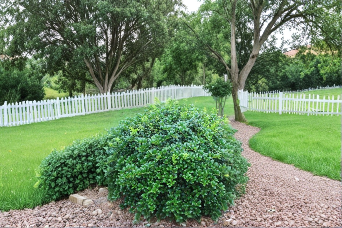 Dwarf Burford Holly Shrub 1 Gallon Live Plant, Evergreen Hedge Bush for Garden Landscape Outdoor