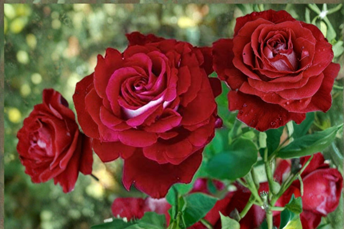 Scarlet Red and White Rose Seeds – Rare Two-Tone Flowering Rose Bush, 20 Seeds for Ornamental Garden, Landscape, Containers