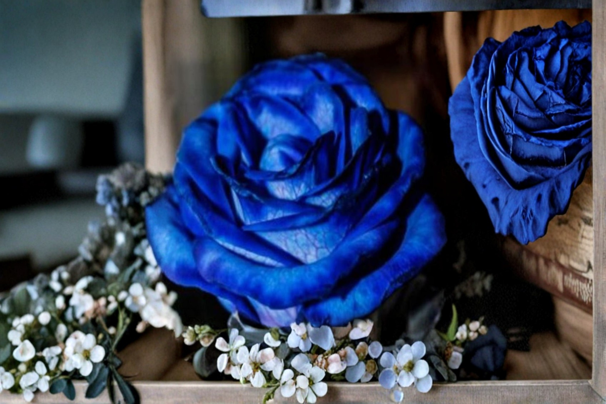 Hampton Blue Rose Seeds – Rare Blue Flowering Bush Seeds for Garden, Landscaping & Container Planting, Rosa spp.