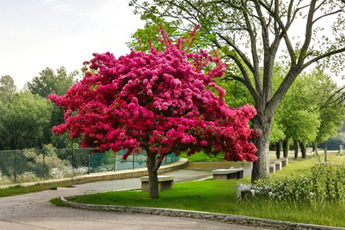 Live Prairiefire Crabapple Tree 4–6 Ft Red Flowering Ornamental Malus for Garden Landscape Outdoor Plant