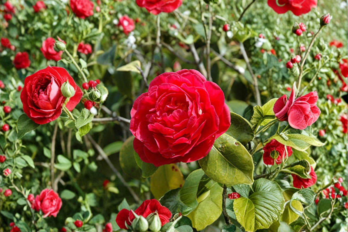 Japanese Camellia â€˜Mathotianaâ€™ Live Plant – 1 Gallon Red Evergreen Flowering Shrub Camellia japonica
