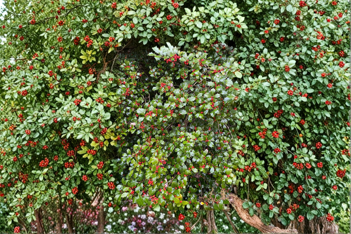 Clarendon Spreading Dwarf American Holly 12 Inch Live Plant 1 Gallon Pot – Ilex opaca Evergreen Shrub Compact Landscape