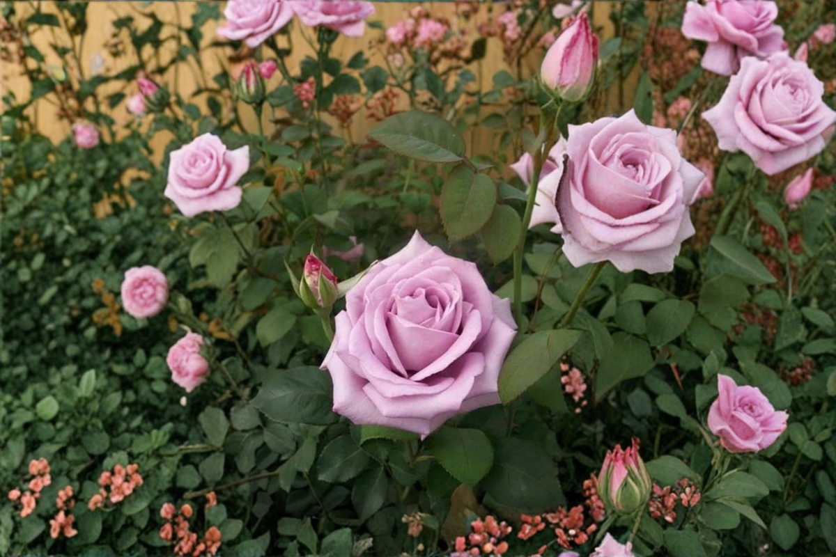 Blue Girl Rose Plant 1 Gallon Hybrid Tea Mauve Lavender Flowering Bush for Garden Landscape