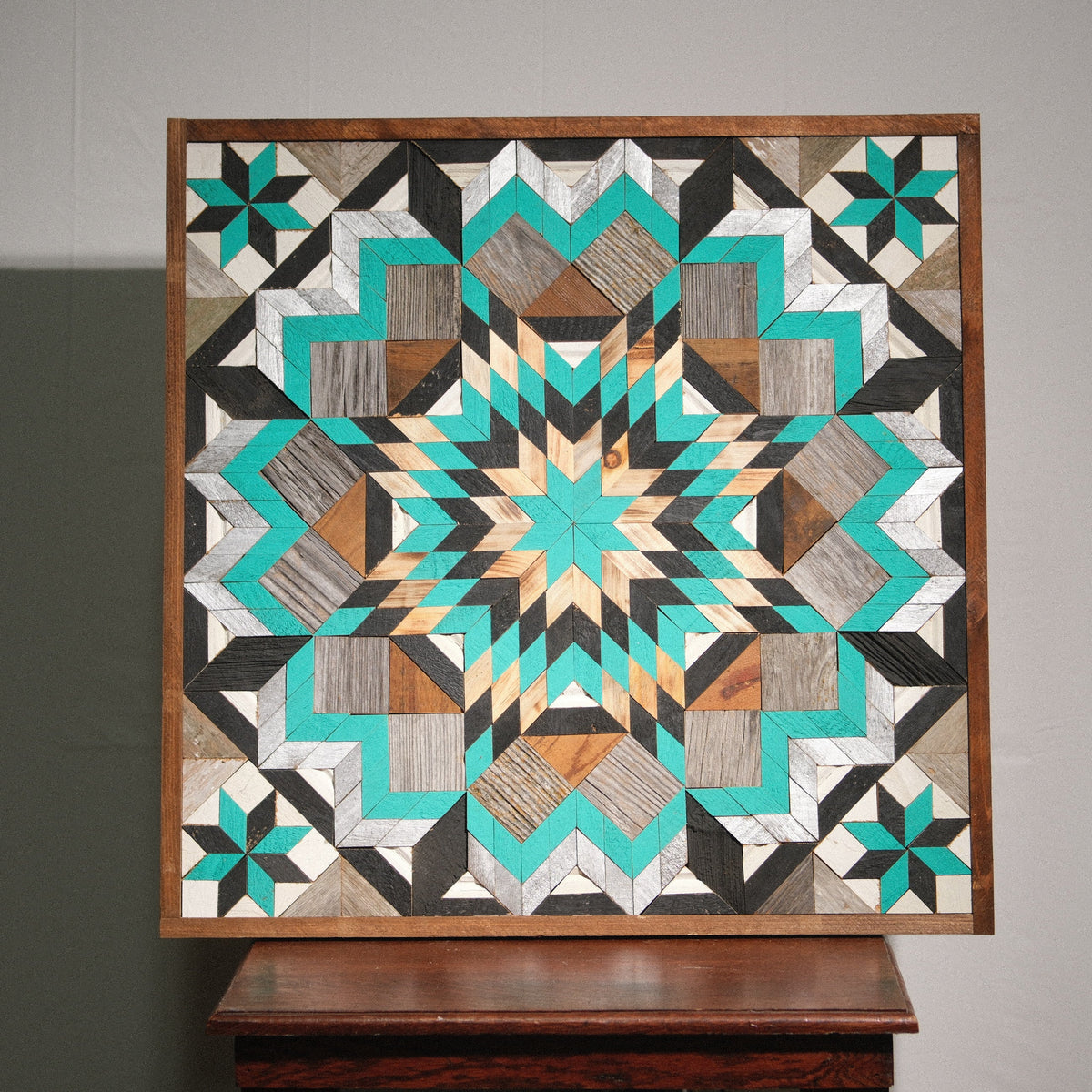 Amish Handmade Barn Quilt Wall Art – Reclaimed Barn Wood – 30.5” x 30.5”