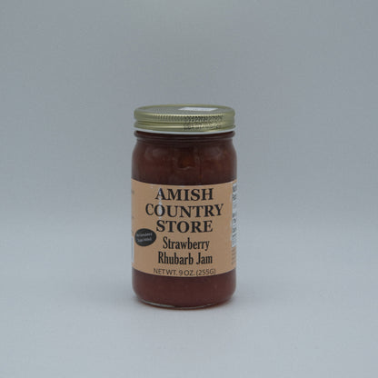 Strawberry Rhubarb Jam – No Sugar Added (8 oz) | Amish Country Store