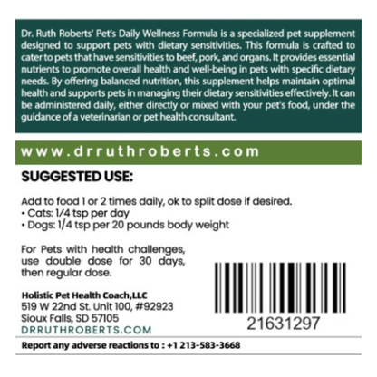 Daily Wellness Formula — Glandular-Free Multivitamin for Dogs & Cats with Beef, Pork, or Organ Sensitivities