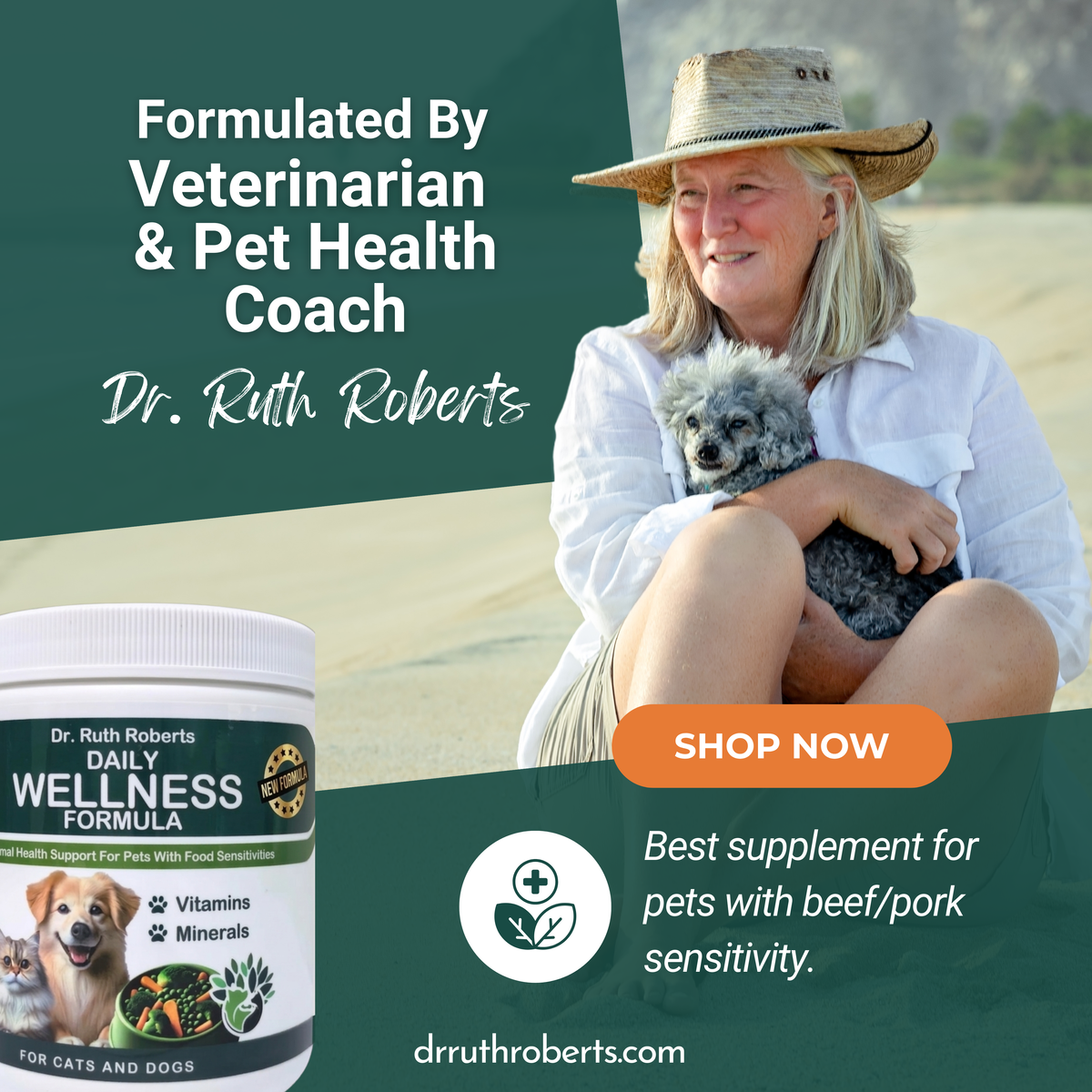 Daily Wellness Formula — Glandular-Free Multivitamin for Dogs & Cats with Beef, Pork, or Organ Sensitivities
