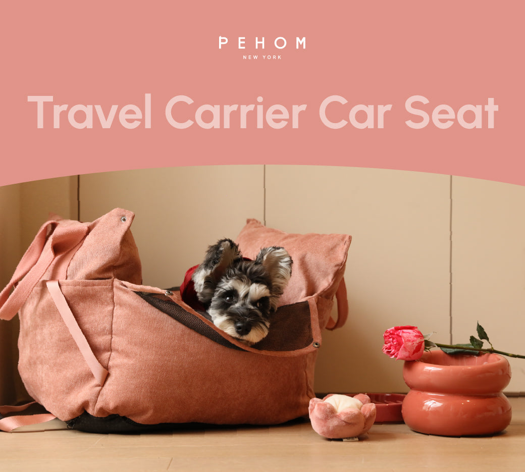 Puff Guard Dog Car Seat - Pink