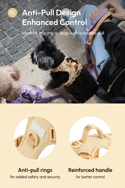 NO PULL ACTIVE  PET HARNESS - APRICOT